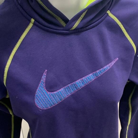 Nike Purple Hoodie with Green Accents - Picture 5 of 5